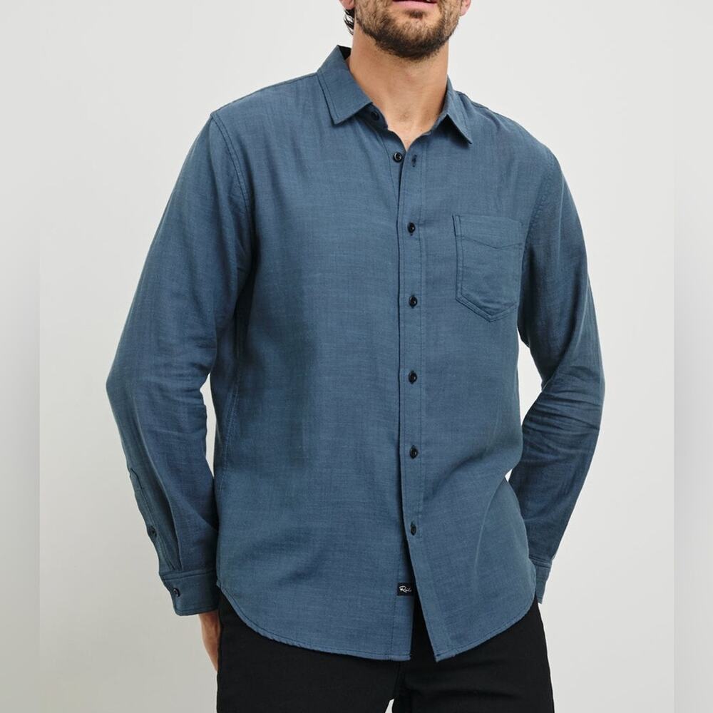 RAILS Wyatt Shirt Casual Button Down Cotton Sea Blue Size Small